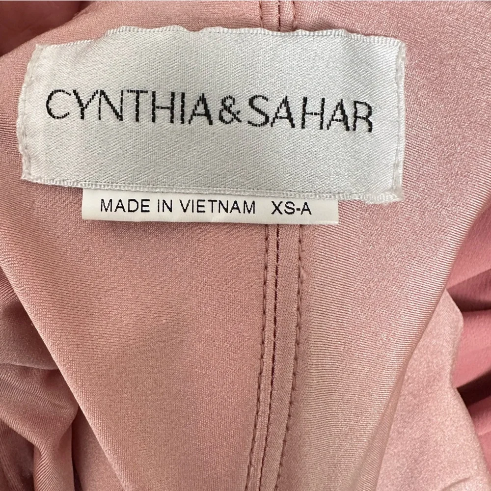 Cynthia & Sahar XIMENA Toasted Sugar CrissCross Halter Satin Mermaid Dress CS112 - Picture 7 of 9